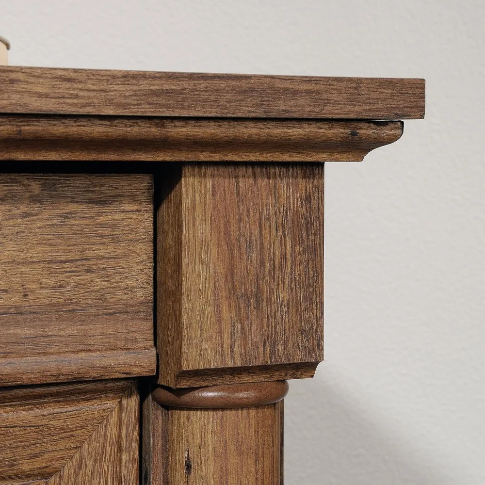 L-Shaped Desk, Vintage Oak finish