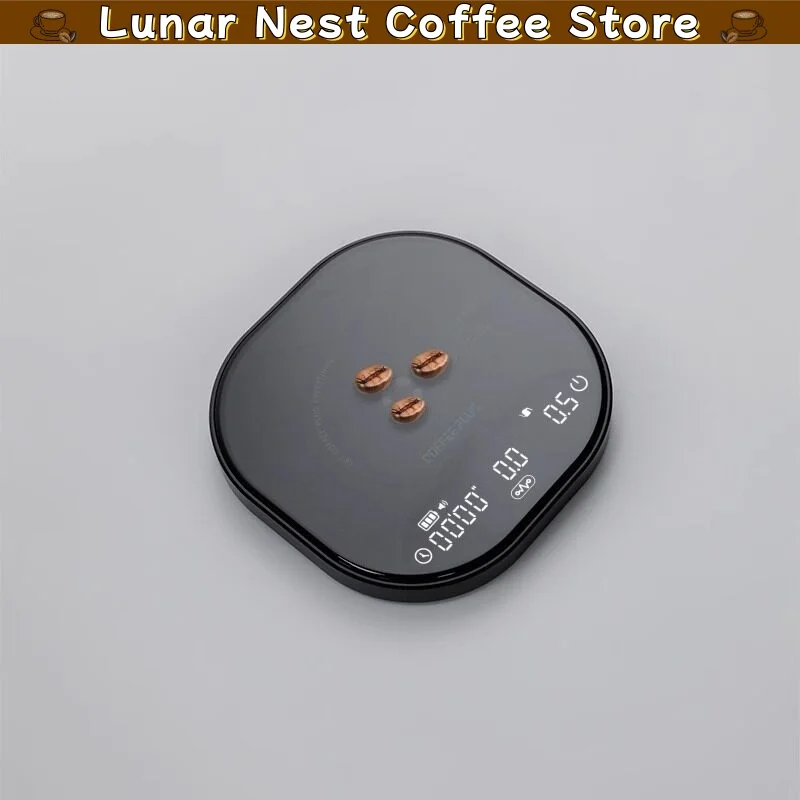 Coffee Plus Data Master Pro Smart Coffee Scale Auto Timer Flow Rate Display Espresso Pour Over 0.1g Rechargeable Barista Gift