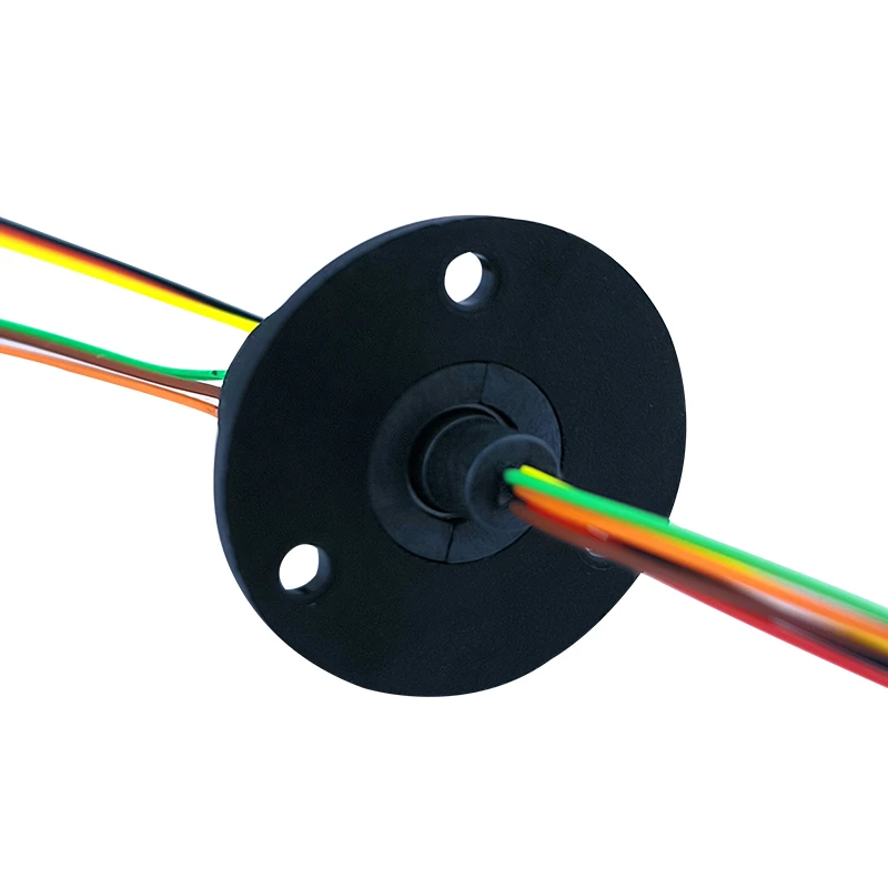6-way 2A Rotary Slip Ring 12mm OD Miniature Cap slip Ring 150RPM Electrical Rotating Connector for Pan Tilt Robotics
