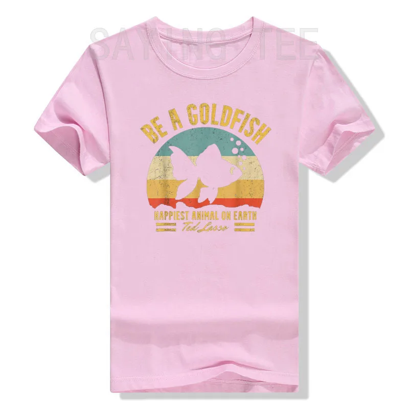 Funny Soccer, Be A Goldfish, Ted, Coach, Motivation, Lasso T-Shirt Sayings Graphic Vintage Tee Tops Futbol Short Sleeve Blouses