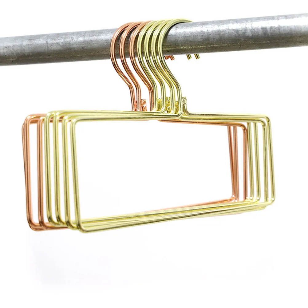 5Pcs Modern Square Metal Hangers Rust Resistant Sturdy Clothes Hangers for Home Laundry Boutique Scarf Towel Underwear Clothes