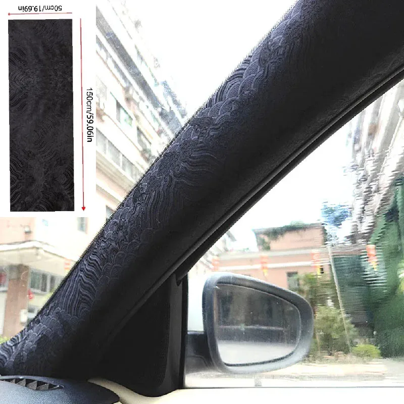 General Motors Interior Creative Sticker Package Satin Embroidery Sticker Self-adhesive Cloth AB Pillar Canopy Fabric