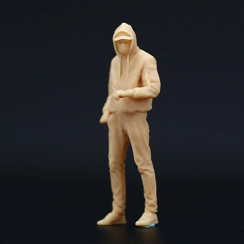 1:87 1/64 Figure Baseball Uniform Beauty Miniature 1/43 Schoolboy Model Sand Table Villain Scene Need To Be Colored By Yourself