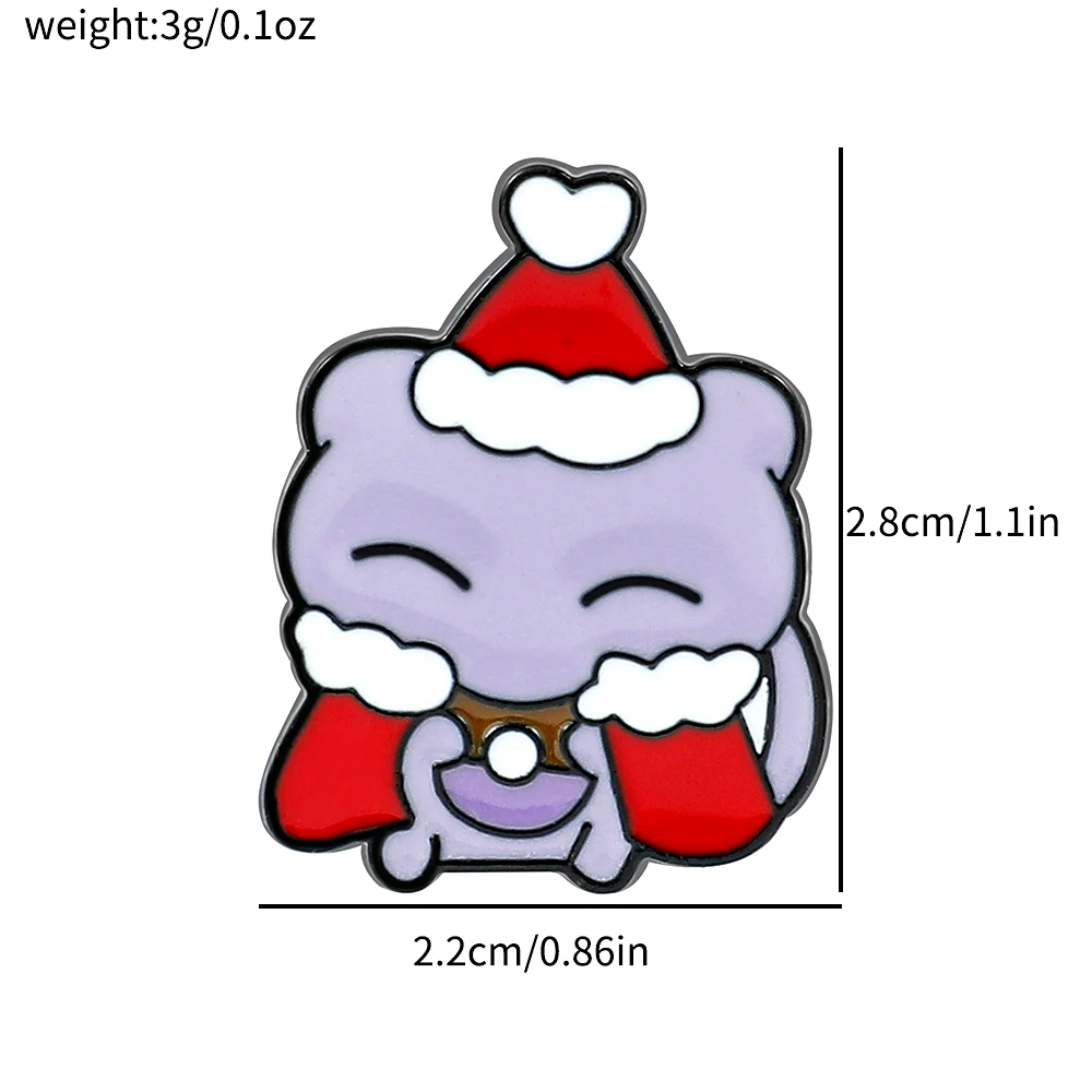 الكرتون جيب الوحش بيكاتشو لطيف بروش الأزياء سحر Jigglypuff شارة لعيد الميلاد دبوس ملابس مينا موضوع فريد التبعي #4