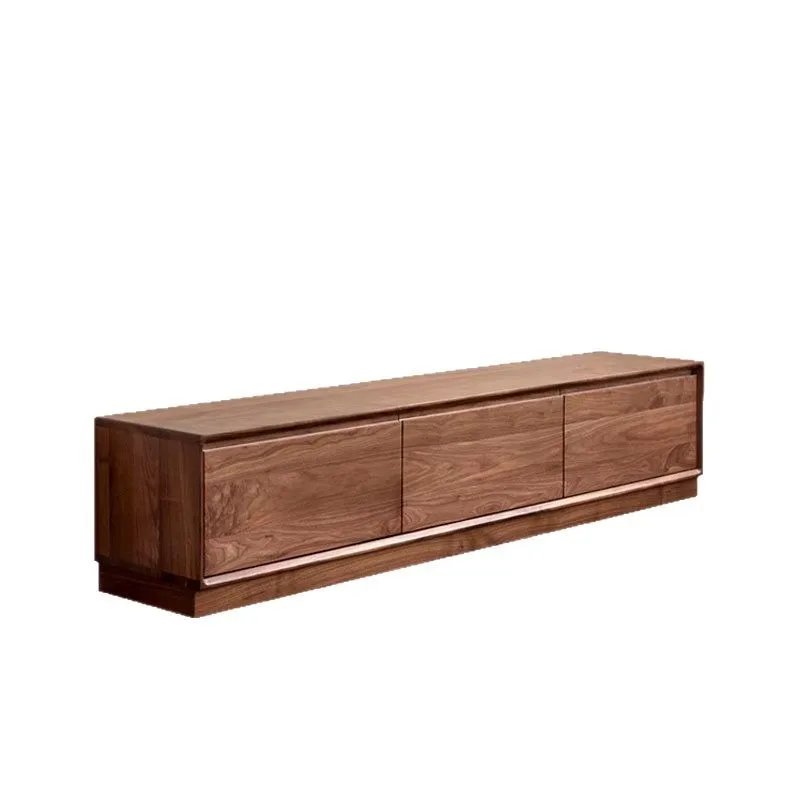 

walnut TV cabinet Nordic solid wood cherry wood floor cabinet combination Modern simple drawer storage cabinet