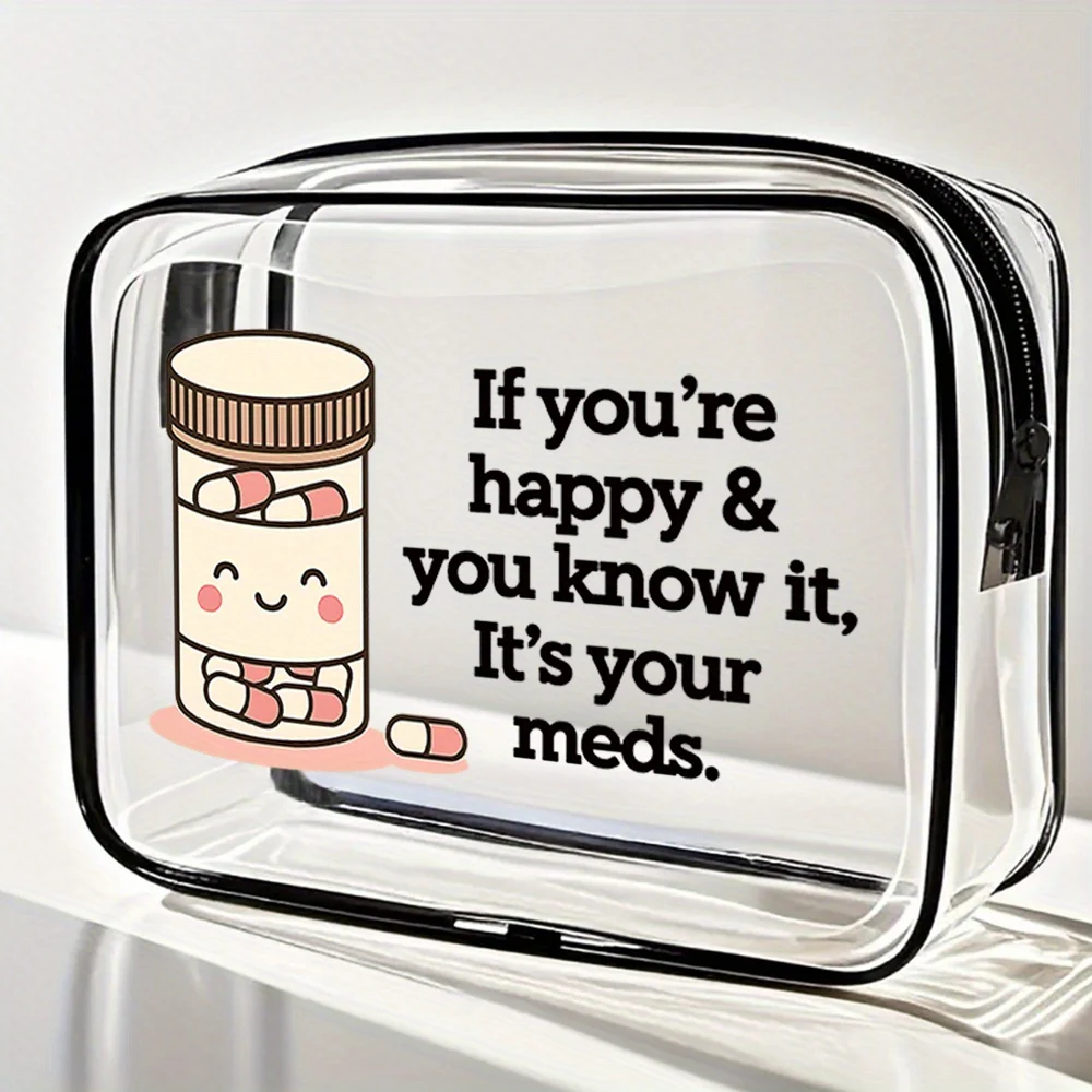 Kosmetiktasche im lustigem Design, Reise-Make-up-Tasche für Damen, Geschenk für Strand- und Fitnessstudio-Toilettenartikel