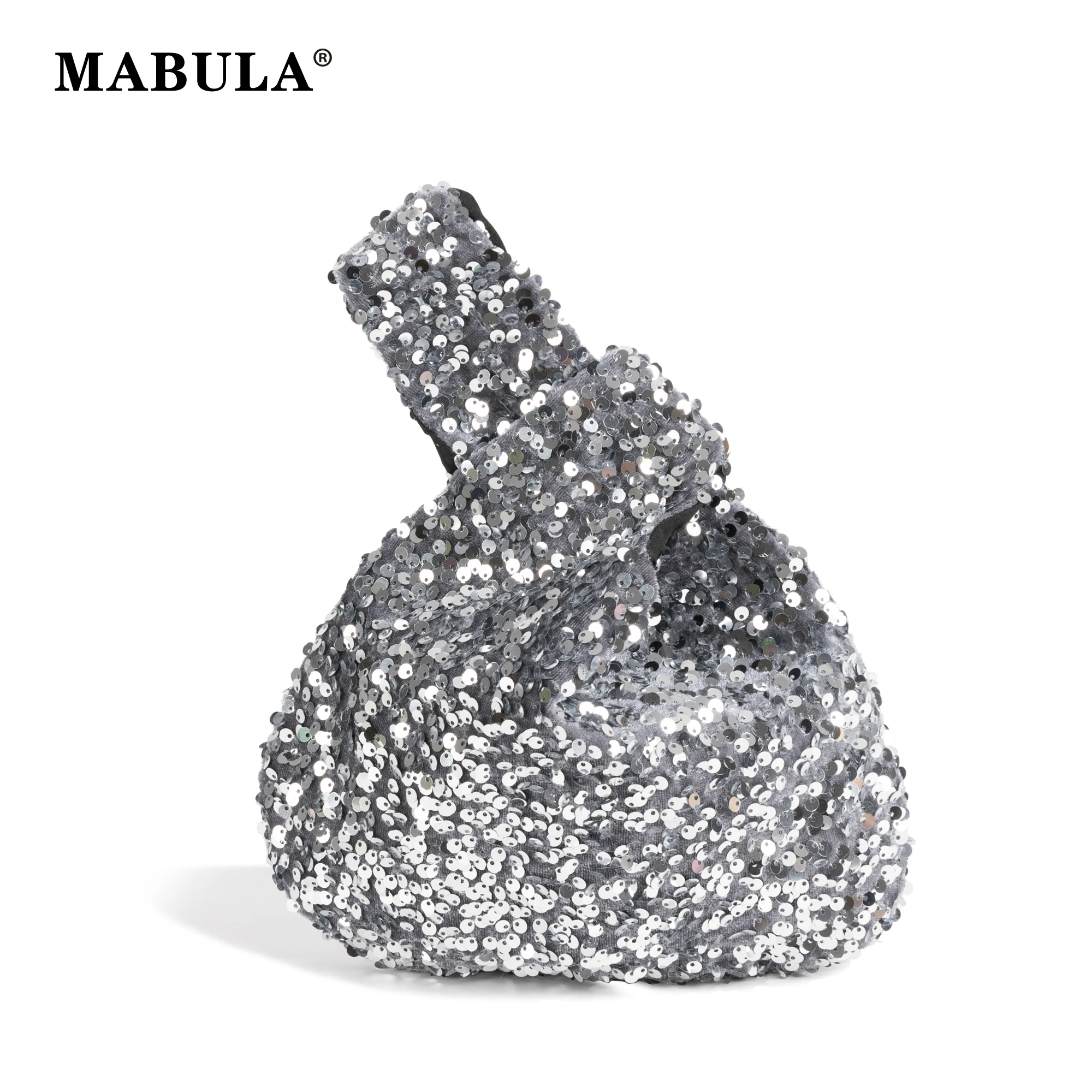 

MABULA Women's Sparkling Sequin Wrist Bag Lightweight Portable Cell Phone Purse Glitter Evening Party Clutch Bag For Ladies