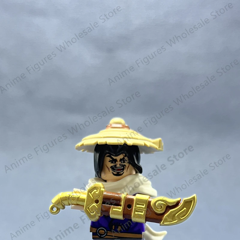 Water Margin Action Figures Building Blocks para Crianças, Chineses Antigos, Mini Cidades, Filmes, Acessórios, Modelo de Brinquedo, Presente