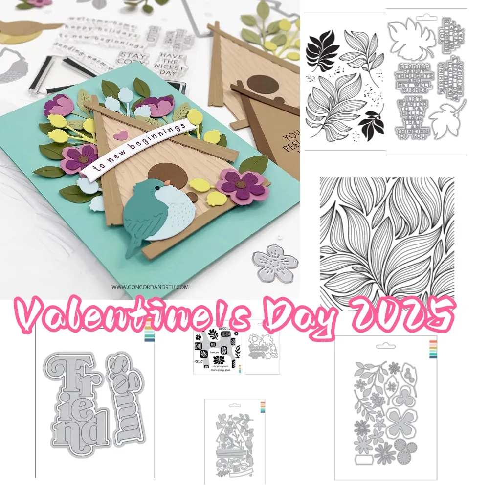 

2025 Valentine's Day new Stamps Stencil Dies For DIY Scrapbooking Crafts Maker Photo Album Template Handmade Decoration