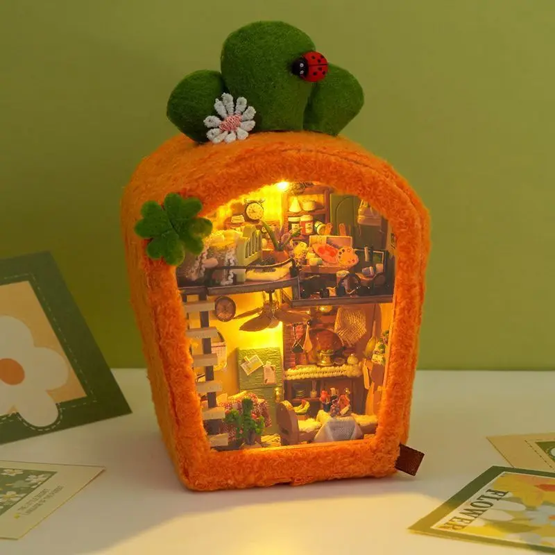 DIY Miniatur Szene Haus Gebäude Montage Spielzeug Mini Haus Modell Geburtstagsgeschenk für Mädchen und Freund Sammlerpuppenhäuser