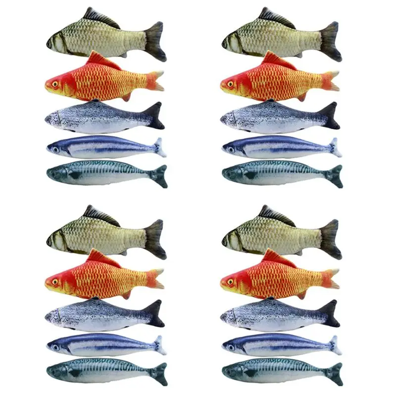 

B03C-20PCS Подушка-рыба с кошачьей мятой для кошек, 20 см