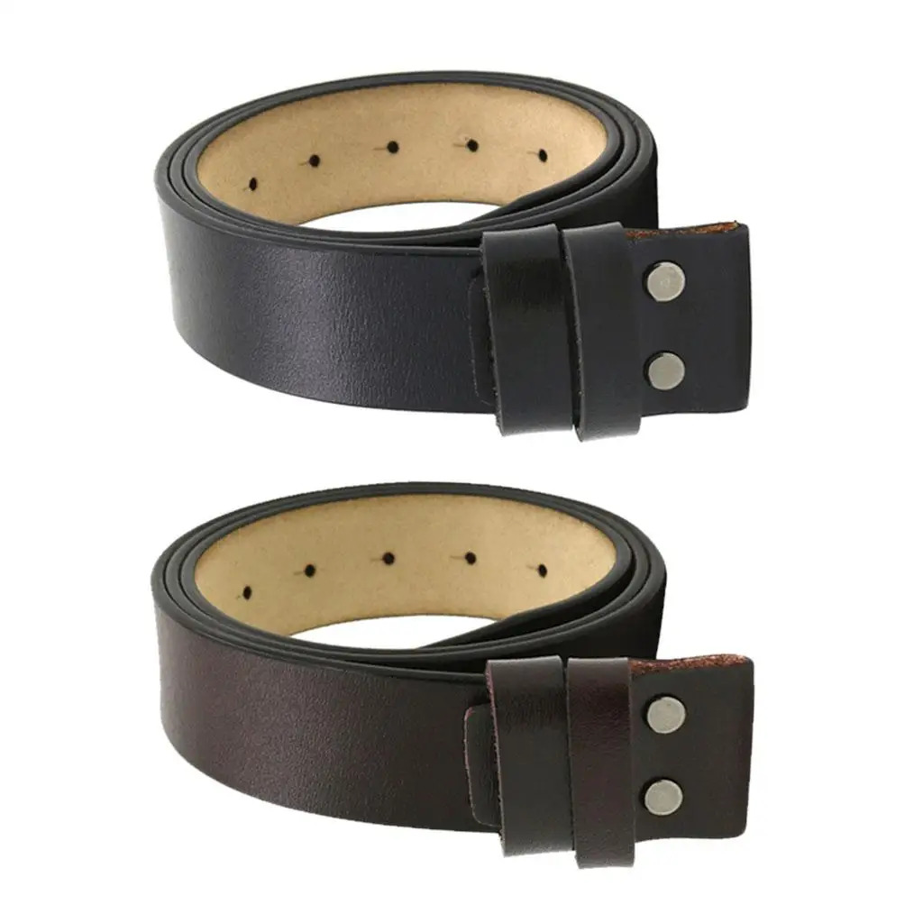 Replacement PU Leather Belt Strap Men Women Buckle-free Adjustable Waistbelt for Business Dress Jeans