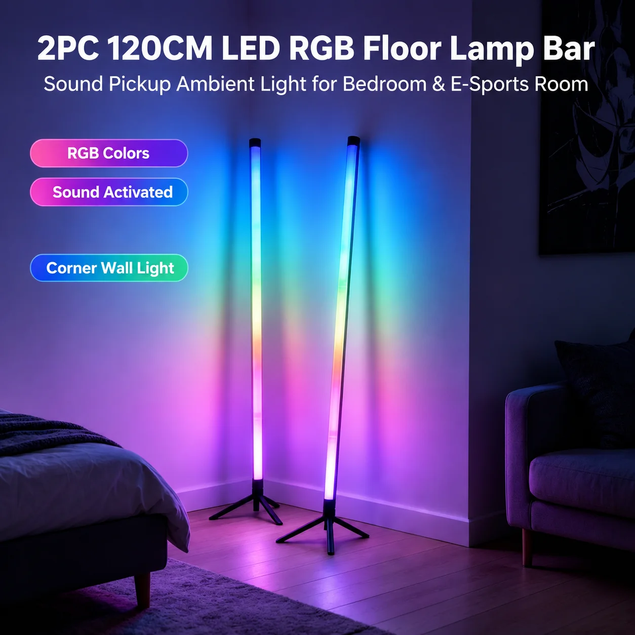 Lámpara de Esquina LED RGB de  - Ambient Lighting Decor For Room reseña y precio
