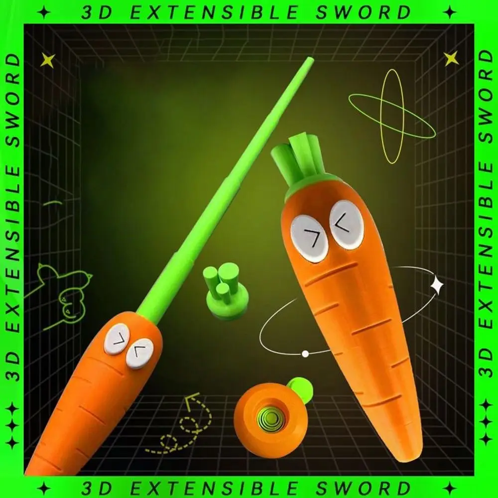 

Telescopic Radish Gravity Telescopic Sword Toy Plastic Carrot 3D Printing Gravity Toys Anxiety Relief Sensory Toys