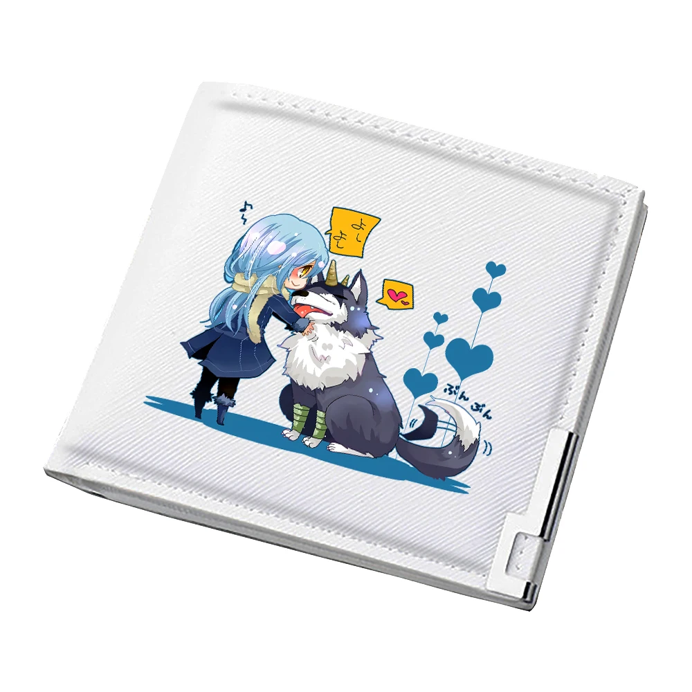 That Time I Got Reincarnated as a Slime Anime Short Wallet Kawaii ID Card Holder White Pu Leather Cartoon Purse Unisex Money Bag view 5
