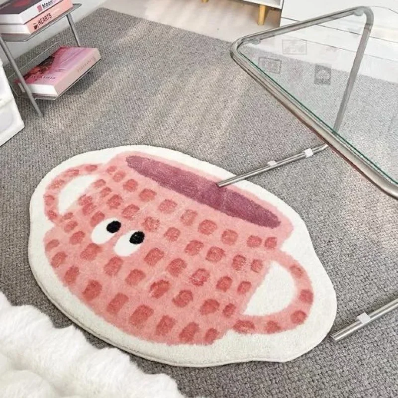

2.0 Upgraded Material Cute Cartoon Shaped Personalized Carpet Living Room Bedroom Bathroom Non-slip Home Decor Rug Mat