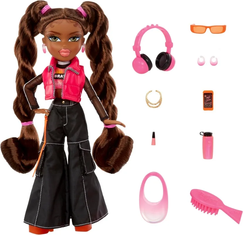 دمية MGA LOL Bratz Alwayz Sasha Cloe Yasmin Jade عصرية مع 10 ملحقات ومجموعة ألعاب ملصق هدايا للفتيات