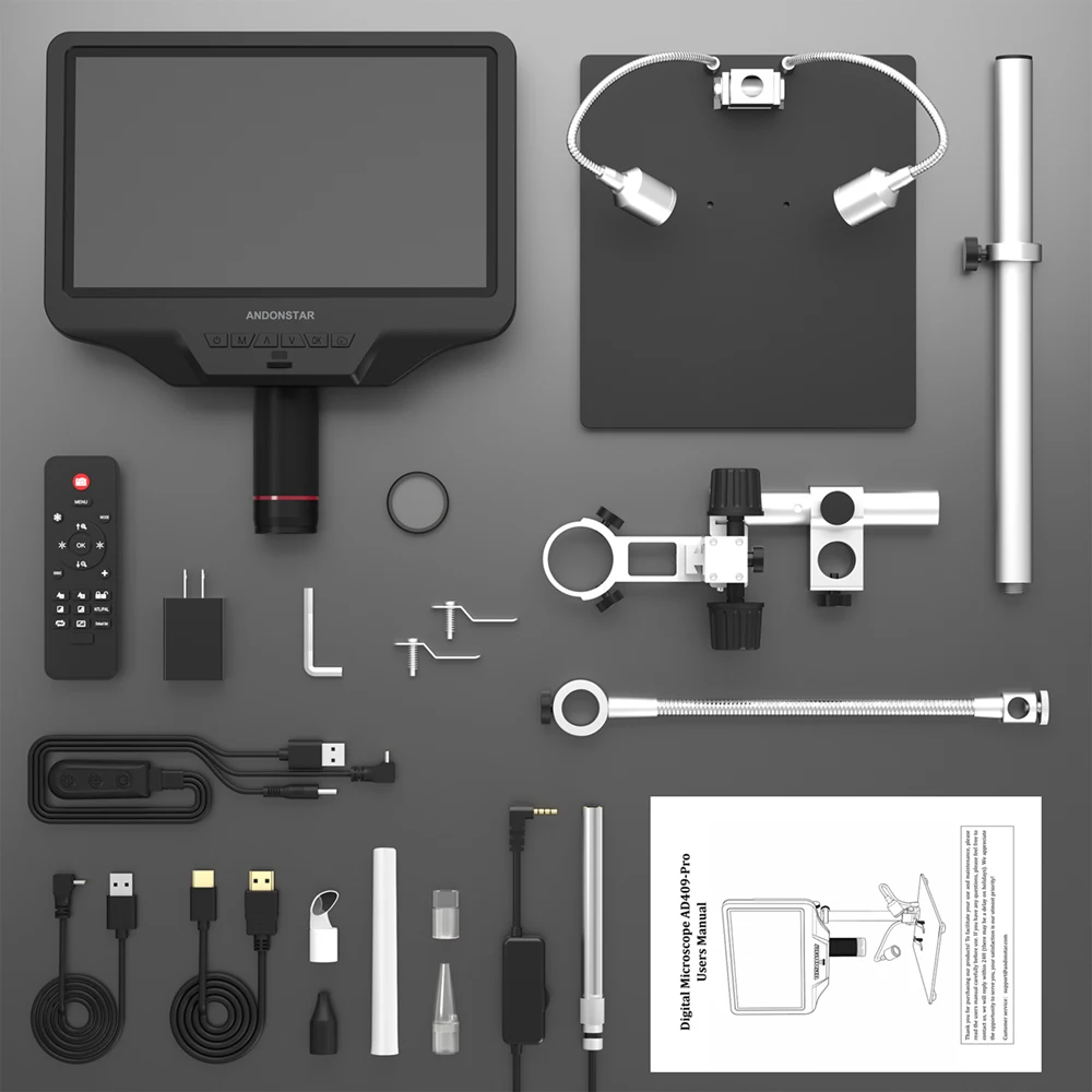 Imagem -06 - Microscópio Digital Andonstar com Endoscópio Wi-fi Hdmi Usb 10.1 Medida para Solda Pcb Electronics Reparo do Telefone Ad409 Pro