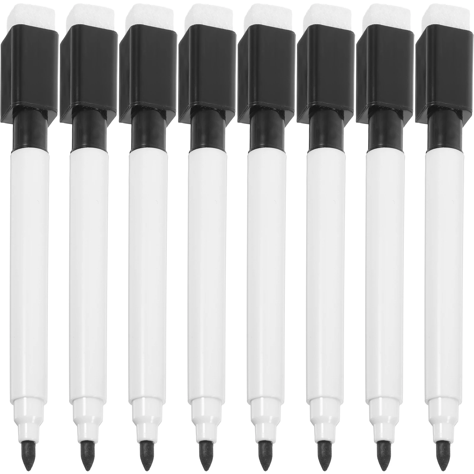 Magnetic Whiteboard Marker Pen, Dry Erase Markers com Eraser, Office School Papelaria, Ferramentas de escrita, 10pcs