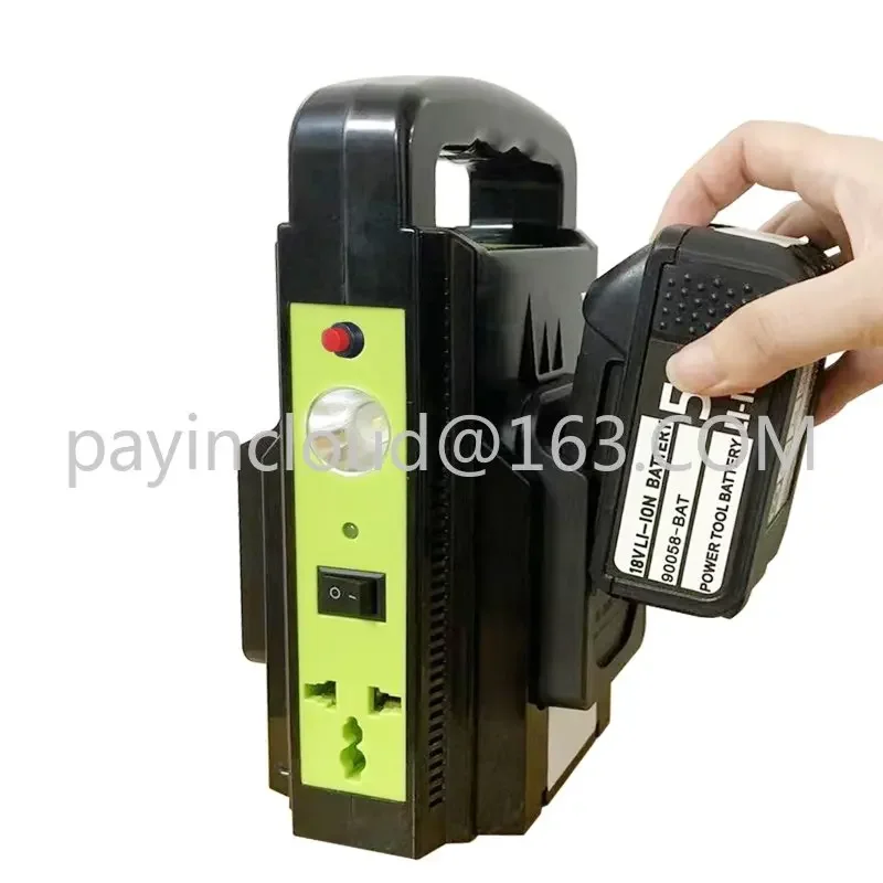 For Makita 18V Lithium Battery Power Bank Converter 110/220V 150W 2-Channel  Supply Inverter with Adapter Charger 24V/3A