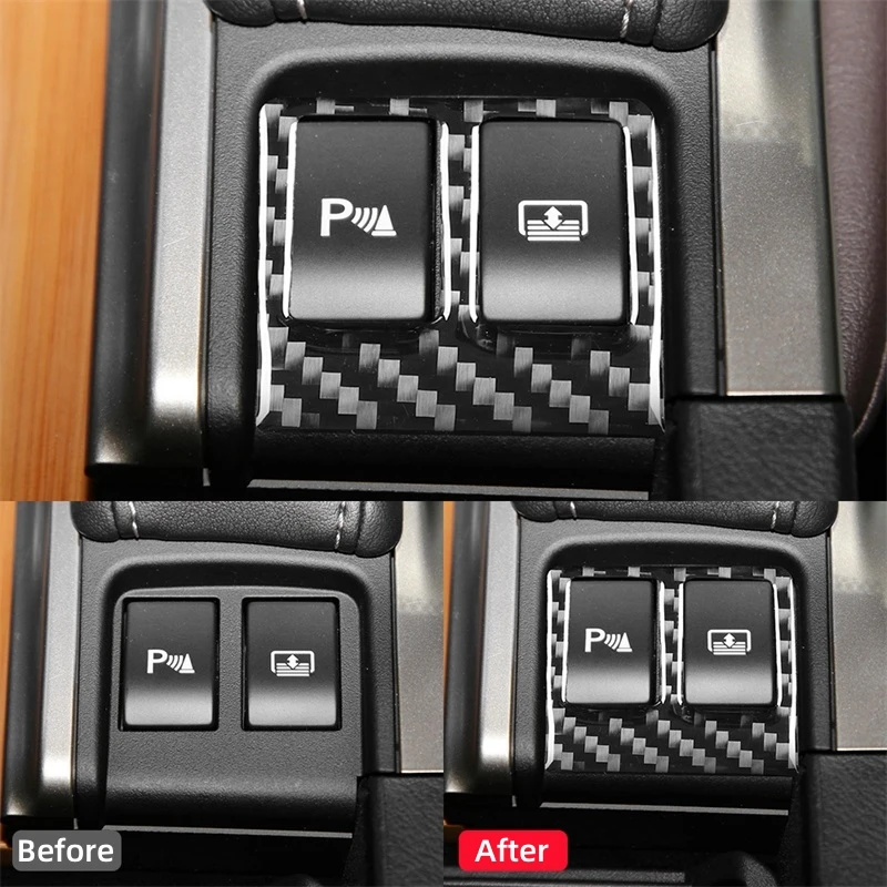 For Lexus GS 2013-2019 Interior Accessories Carbon Fiber Car Parking Radar Sunshade Switch Trim Cover Decoration Frame Stickers