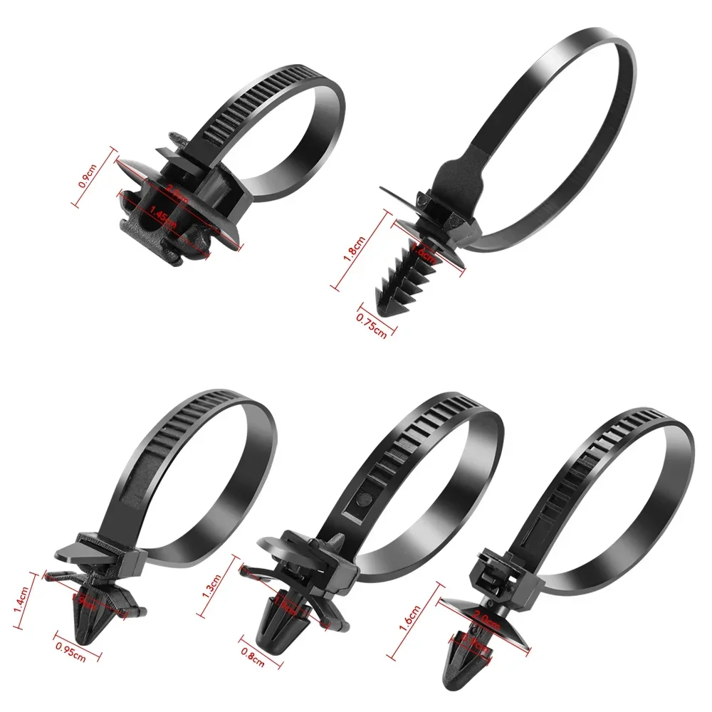 25 Automotive nylon cable clamps, automotive hose clamps, zipper belts, nylon cable locking flanges image 2
