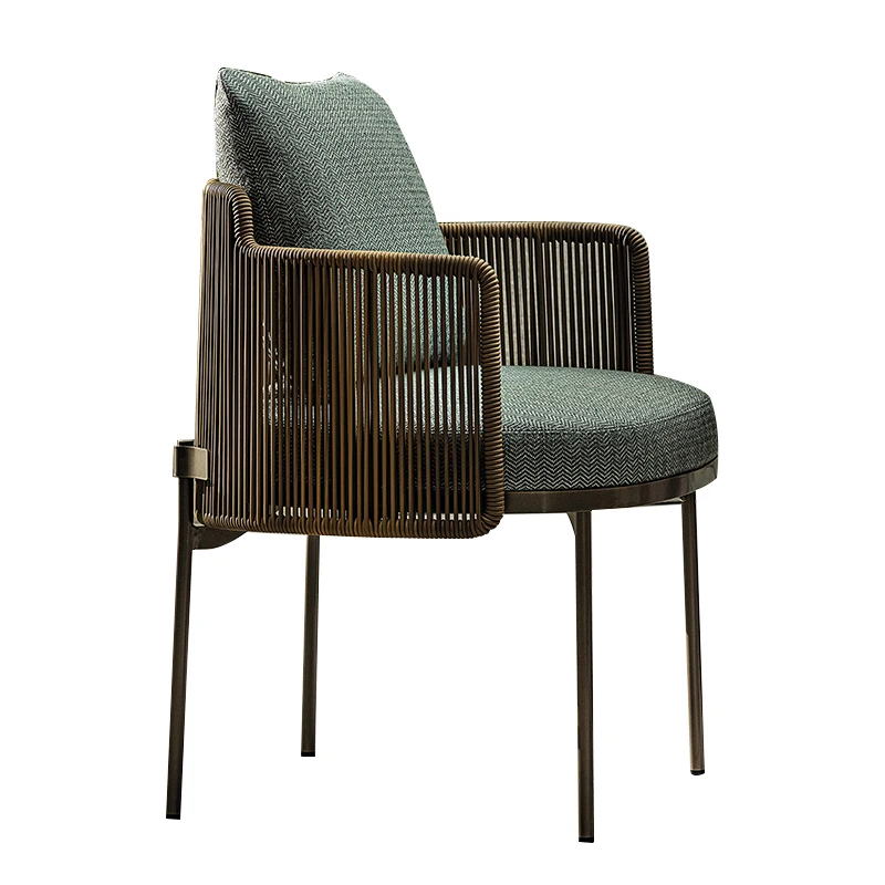 Tables and chairs, courtyards, hotels, villas, waterproof and sun-resistant stainless steel, outdoor rattan woven sol