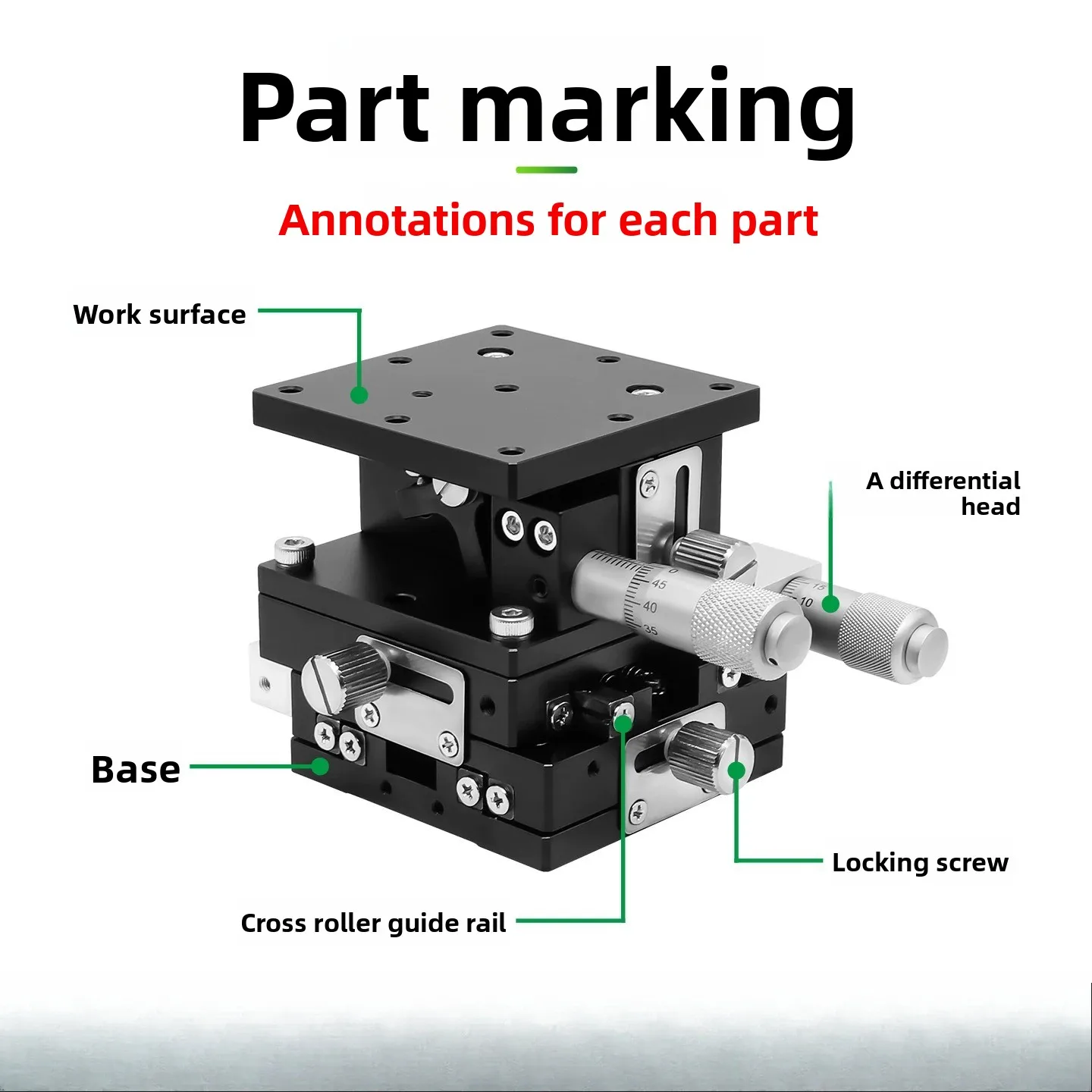 LD40 XYZ axis displacement platform three-axis motion fine-tuning manual moving table sliding table