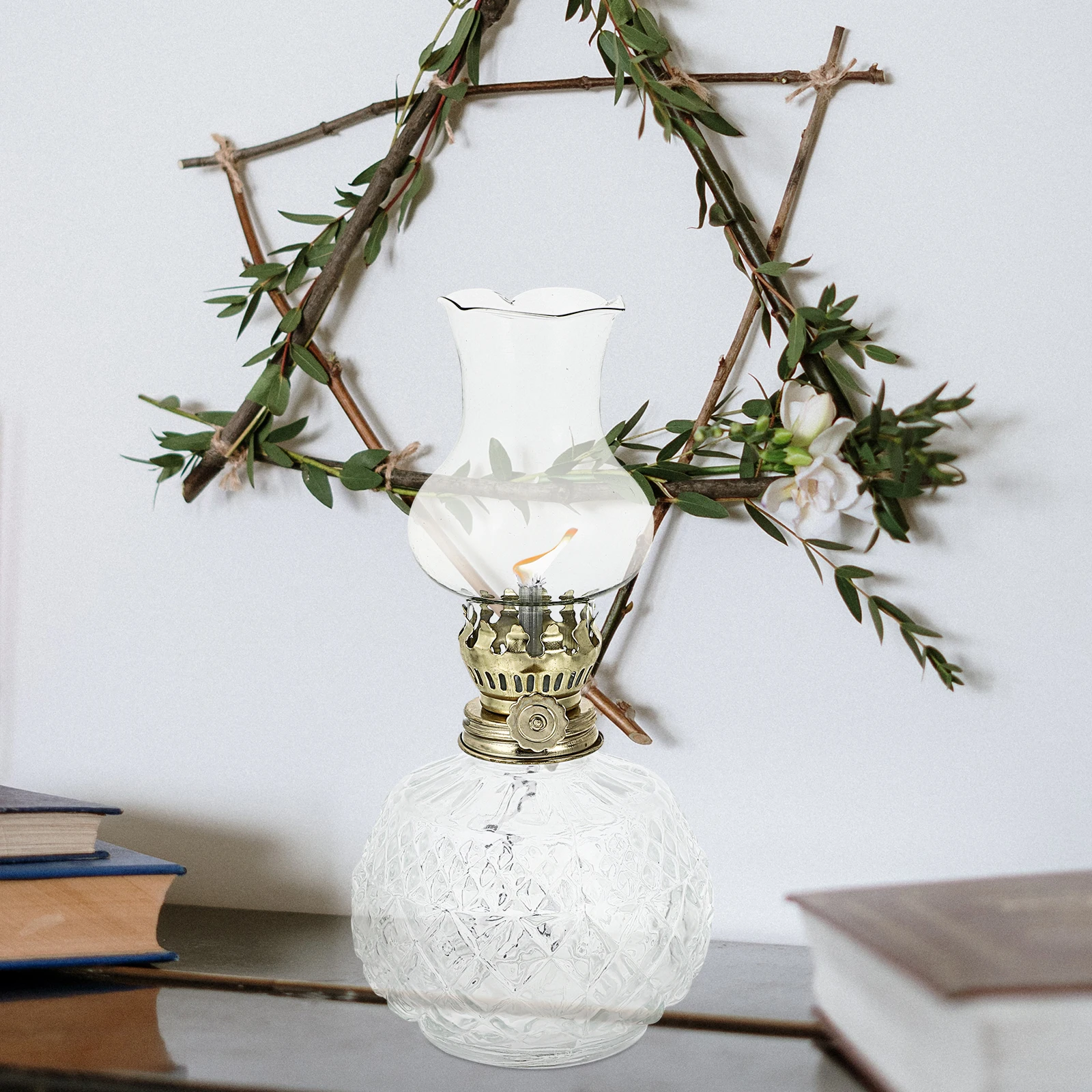 

Home Decor Lamp Transparent Glass Retro Oil Light for Living Room Dining Room Ambient Lighting Lamp