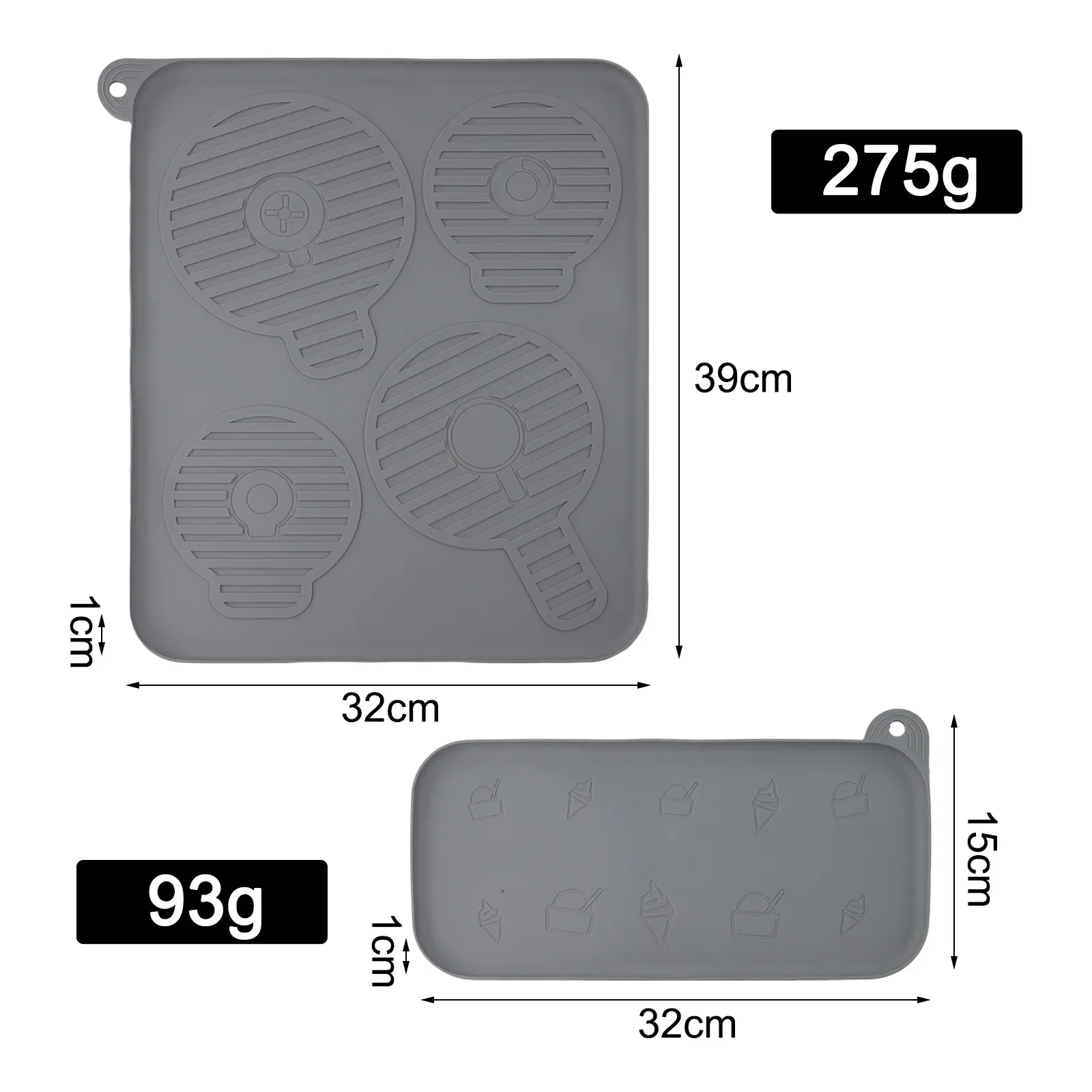 Non Slip Silicone Mat for Ice Cream Makers For NC700 NC701 Large Design for Capturing Any Overflow or Spills During Use