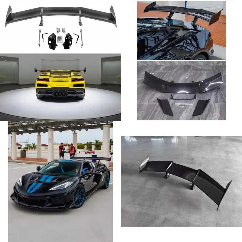 for Corvette C8 Z06 True Carbon Fiber Rear Spoiler ZR1 Style High Airfoil Upgrade 100 Compatible from 2020