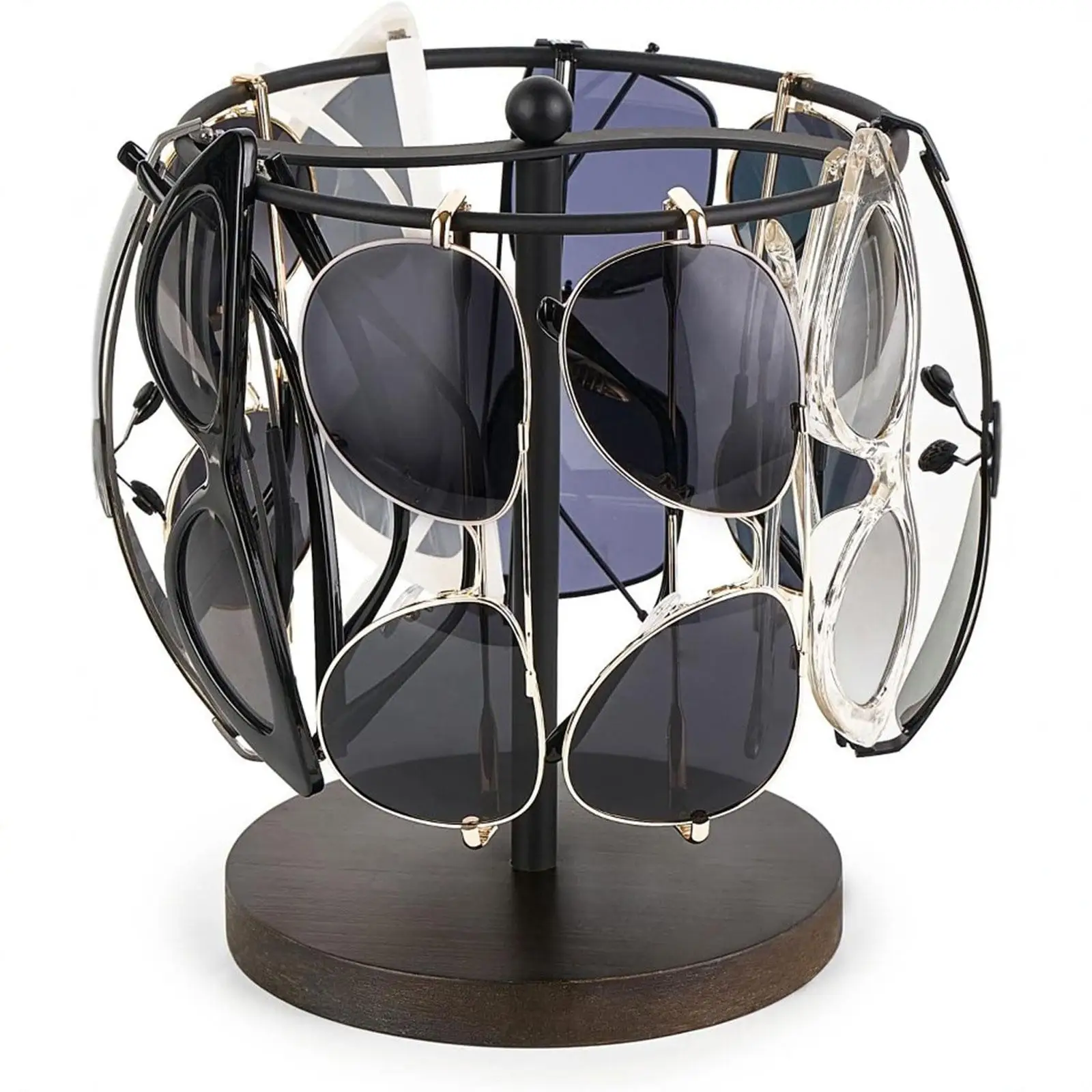 Glasses Display Stand Eyewear Organizer Easy to Install Ornaments Sunglasses Organizer for Dressing Tables Bathrooms Countertop