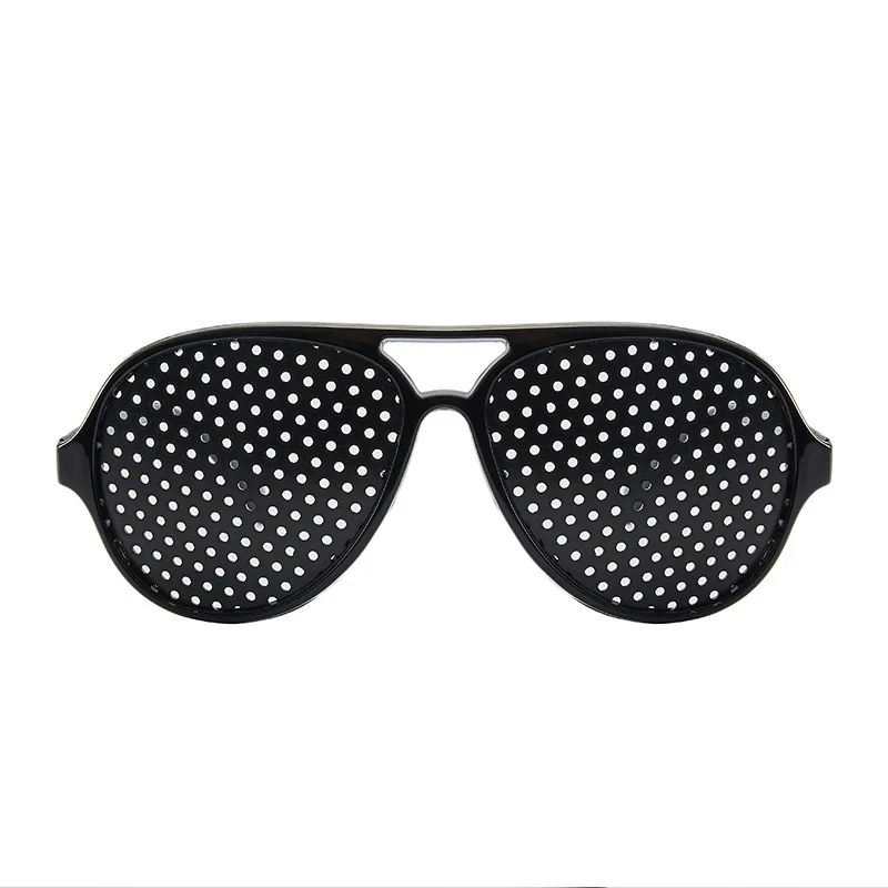 Sexy Small Hole Pilot Glasses Men Fashion Micropore Pinhole Lens vision correction Glasses Female Shades Eyewear Gafas de sol