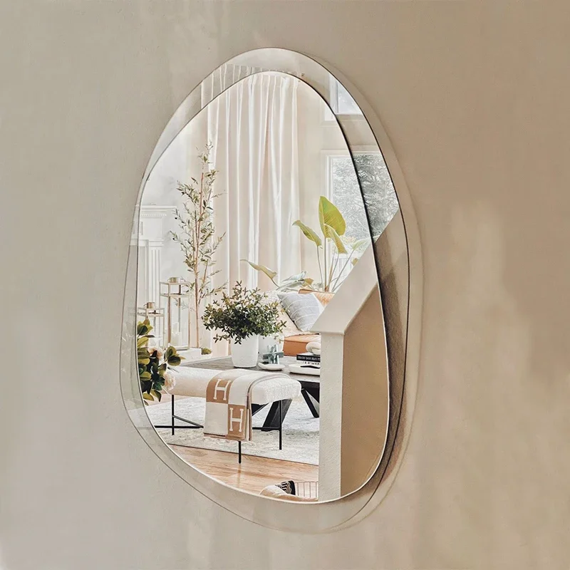 

Simple living room decorative mirror entrance Nordic full body mirror wall-mounted ins makeup mirror bedroom modern fitting