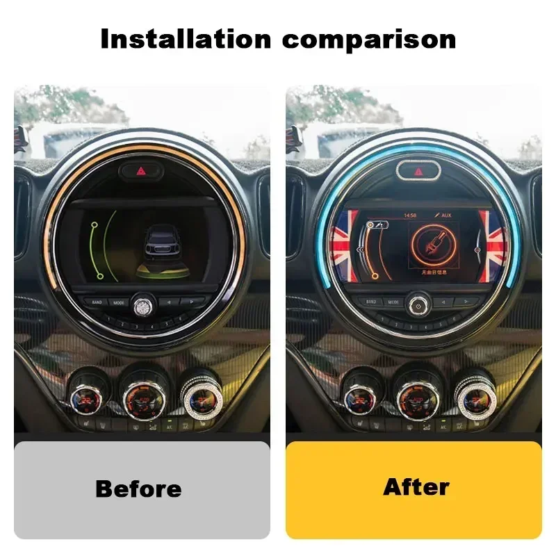 Car Navigation Screen Sticker Car Decals Decoration Accessories 2Pcs/Set For Mini Cooper F54 Clubman F55 F56 F57 F60 Countryman