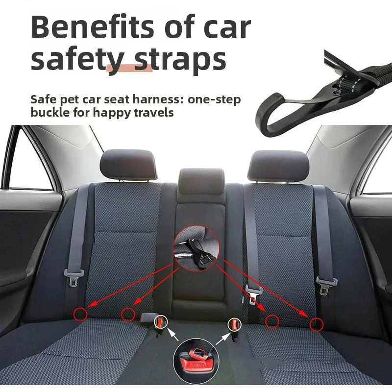 Pet Dog Safety Belt Small Medium and Large Dog Car Safety Buckle Vehicle Safety Rope Fixed Leash Anti-Off Rope