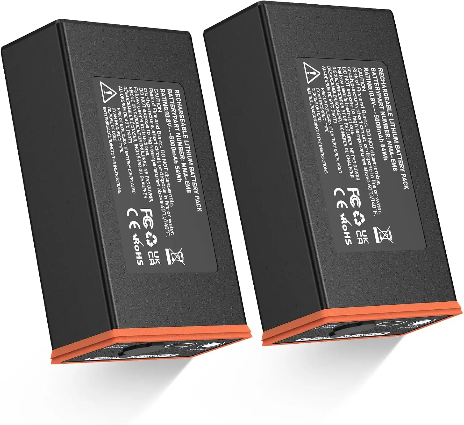 

Комплект из 2 перезаряжаемых аккумуляторов для сотовых камер наблюдения, литий-ионные, 5000 мАч, устойчивые к низким температурам