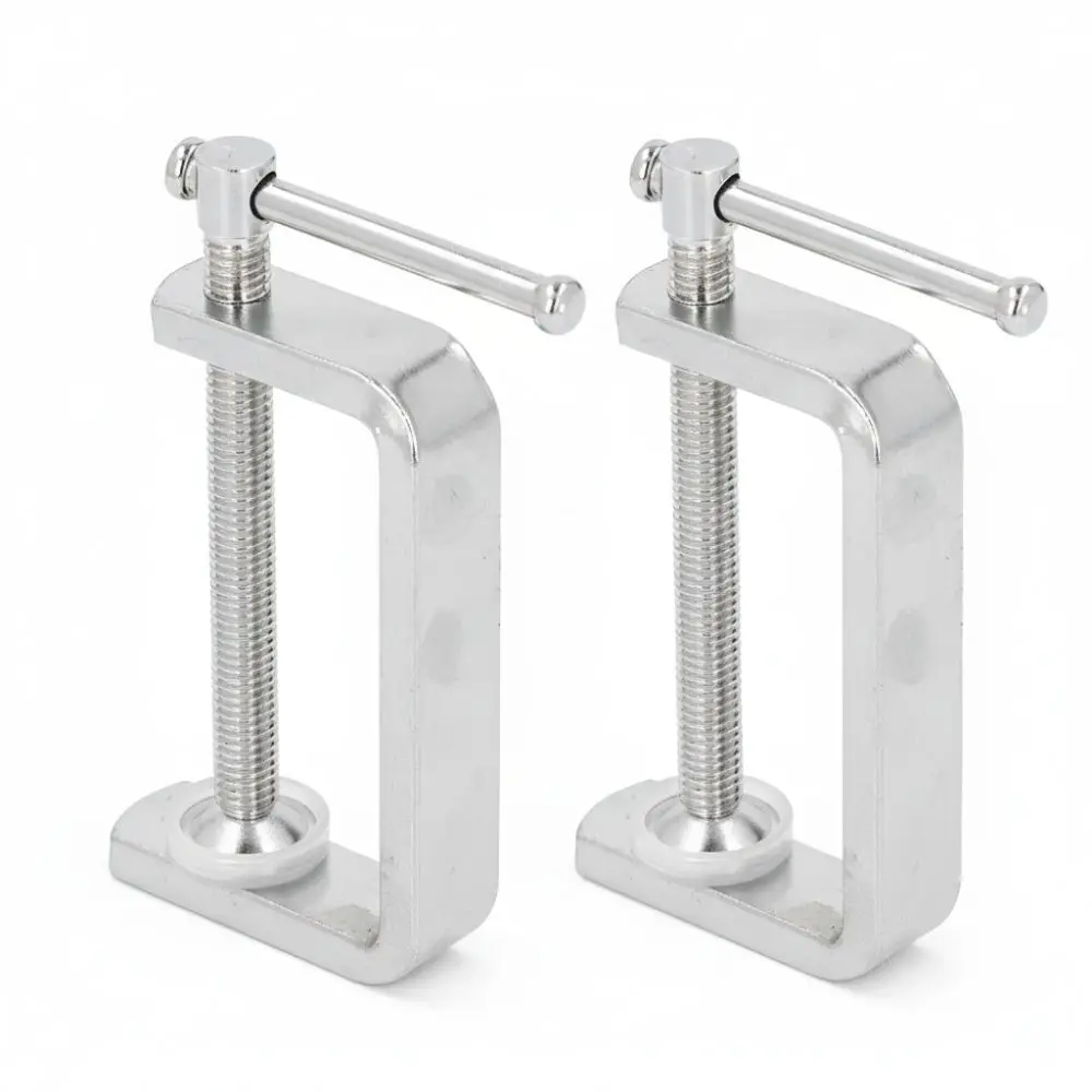 2 PCS Wide Jaw Opening C Clamp Multiple Sizes Carbon Steel Tiger Clamp Woodworking Clamp