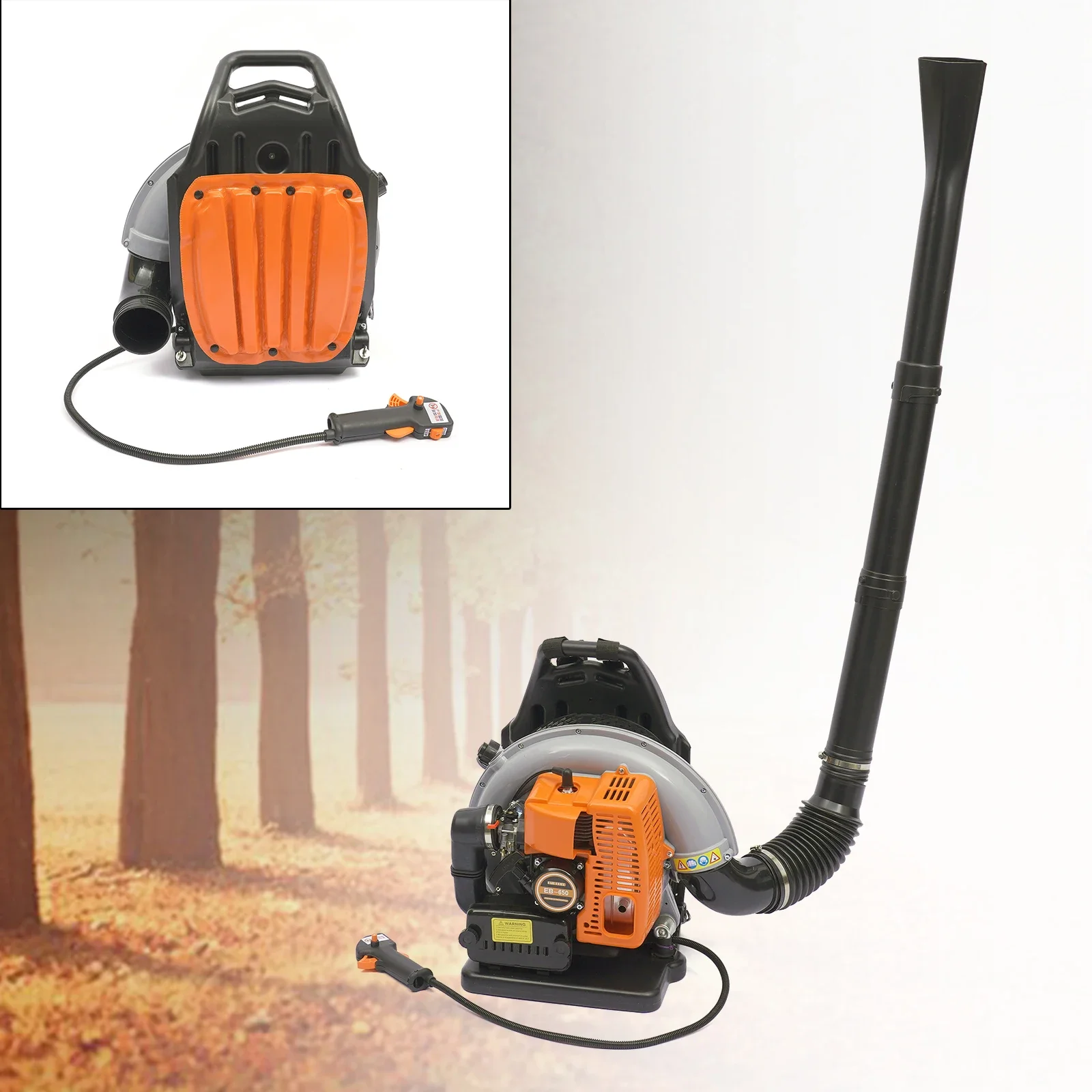 FOR 2-Stroke 65CC Gas Commercial Backpack Leaf Blower Powered Snow Blower Outdoor Yard Garden Grass Clean