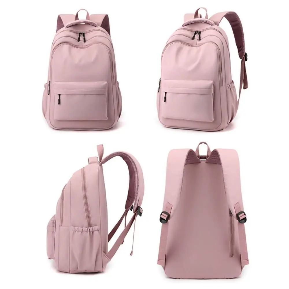 

Solid Color Preppy Style Backpack Nylon Korean Style Students School Bag Handbag Large Capacity Teenagers Shoulder Bag Travel