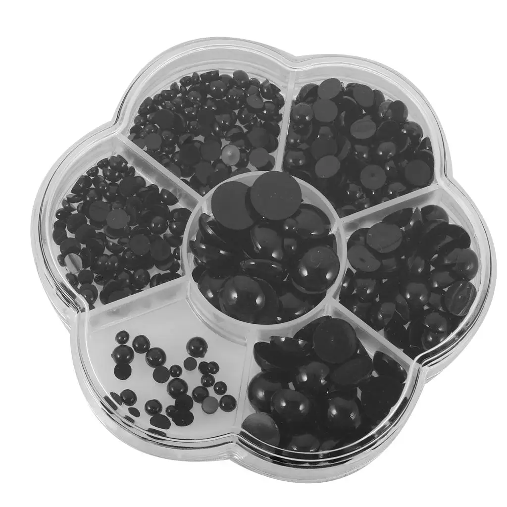 Ronde platte veiligheidsogen Zwart kunststof DIY-knutselbenodigdheden voor het maken van kralenspeelgoed Zachte poppenprojecten