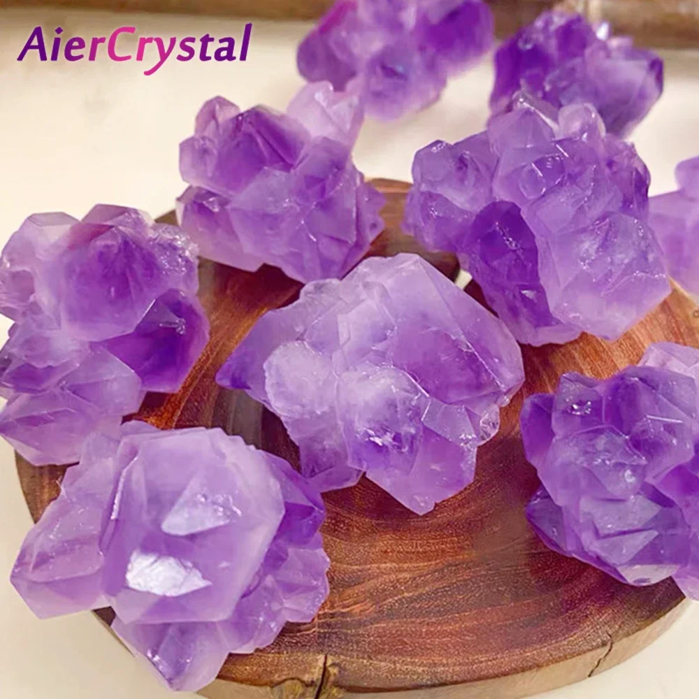 Natural Irregular Crystal Specimen Amethyst Flower Gravel Ore Mineral Specimen Healing Crystal Collection Eliminate Magnetism