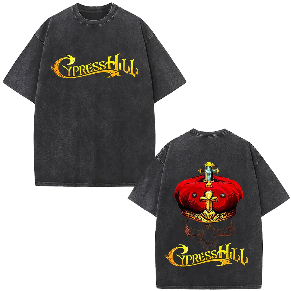 

Washed Vintage Rapper Cypress Hill Stoned Raiders T Shirt Skeleton Graphic T-shirt Men Women Hip Hop Fashion Retro T-shirts Tops