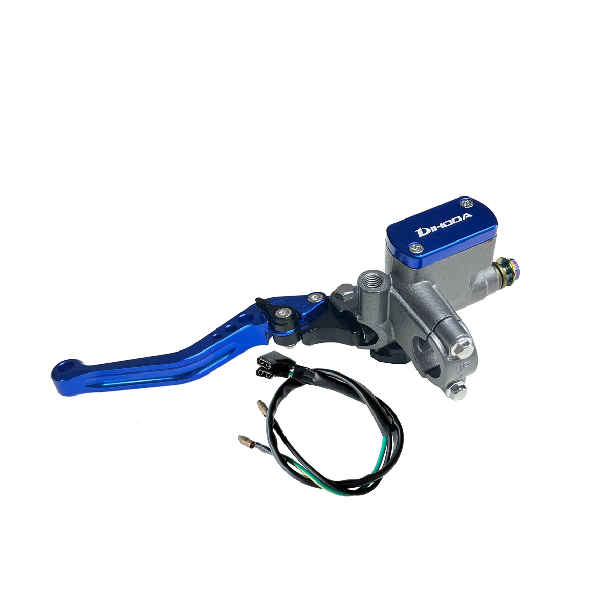 Paire De Pompes De Frein Hydraulique Moto 22mm - Maître-Cylindre Ajustable Duokon Bleu - Levier Frein Et Embrayage