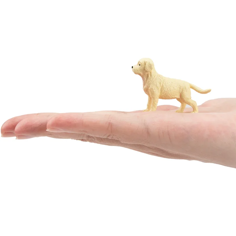 Simulation Dog Pet Animal Model Toy Mini Standing White Boxer Puppy Figures Dolls Action Figurines Toys for Children Set Gift