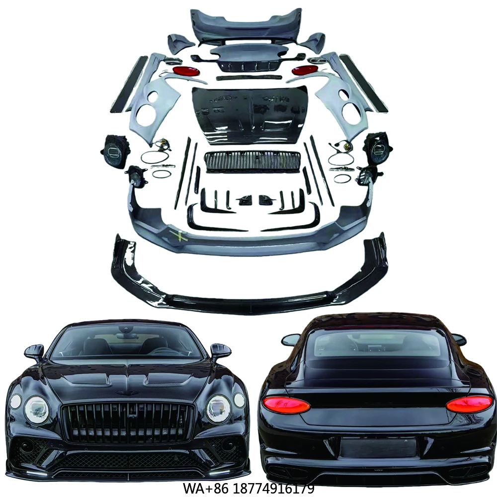 

Для Continental GT Body Kit Continental GT обновленный стиль MSY бампер из углеродного волокна боковая юбка диффузор спойлер капот