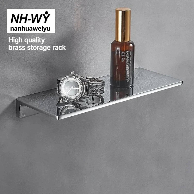 Luxury Minimalist Wall Mount Bathroom Shelf, Bathroom Vanity Cosmetic Storage Rack For Washroom Mirror Front