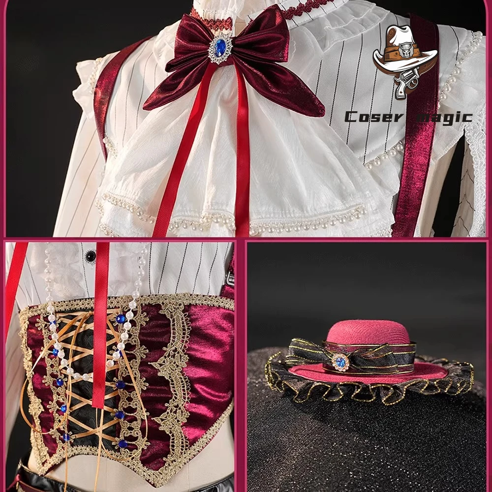Disfraz de Shounen Bathory Ergi, conjunto completo, rojo, negro, aristócrata, para mujeres y niñas, traje elegante y Sexy para fiesta de Halloween