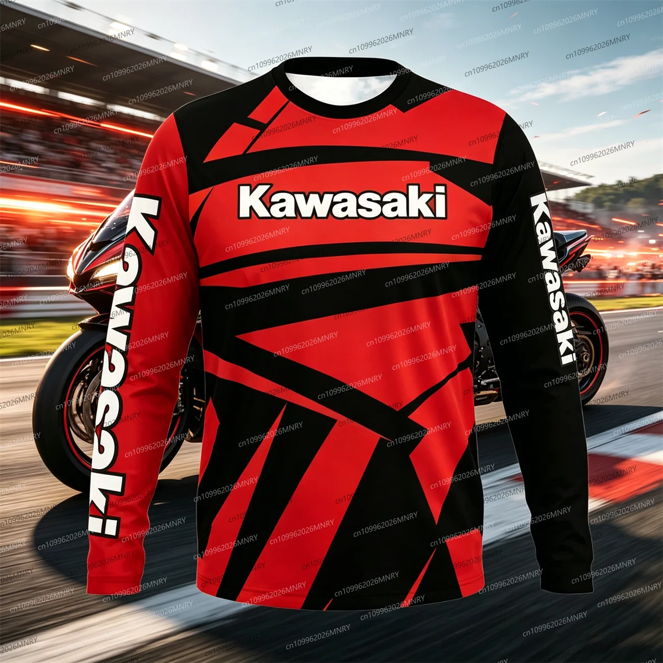

New Kawasaki Motorcycle Racing Team Men T-shirt Long Sleeve Spring Autumn Men Clothes Tops Women Long tshirt Tee Shirts Sports