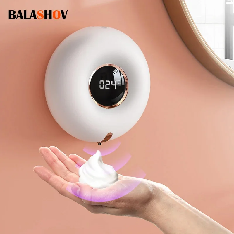 Cleaning Foam Machine Soap Dispenser LED Display Automatic Induction Foam Hand Washer Sensor Household Infrared Soap Dispenser